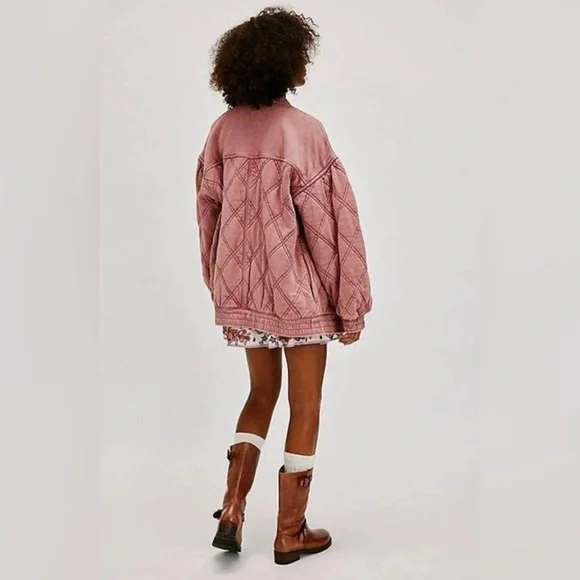 NWT Free People Women's Pink Juno Jacket